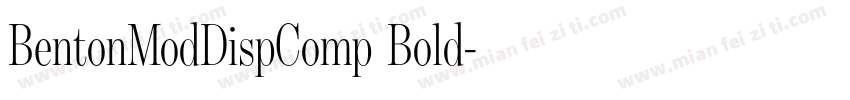 BentonModDispComp Bold字体转换